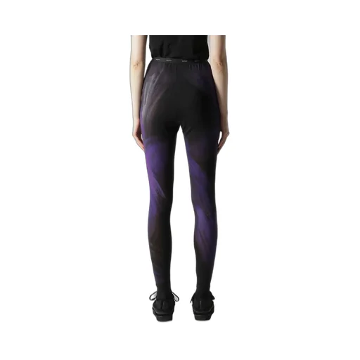 Purple D Pattern Basic Leggings