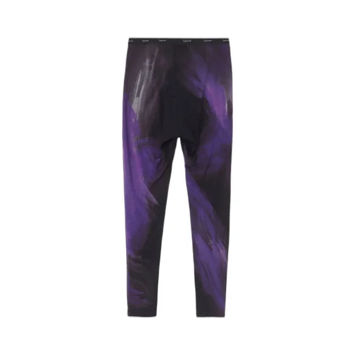 Purple D Pattern Basic Leggings
