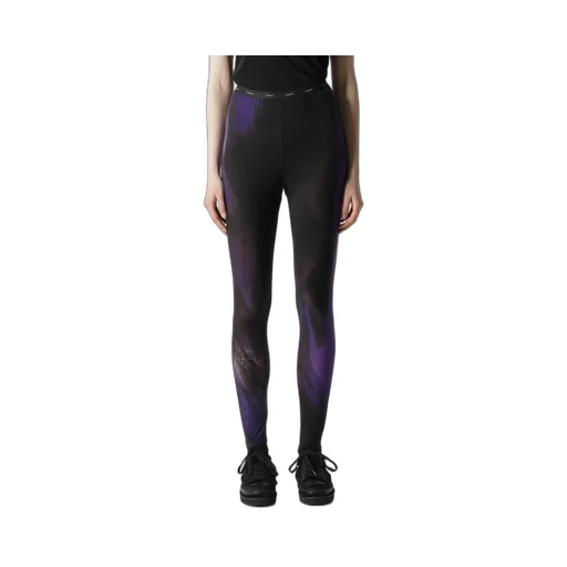 Purple D Pattern Basic Leggings