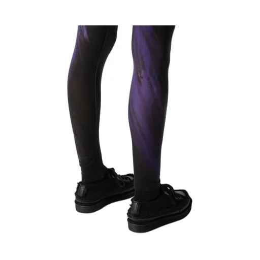 Purple D Pattern Basic Leggings