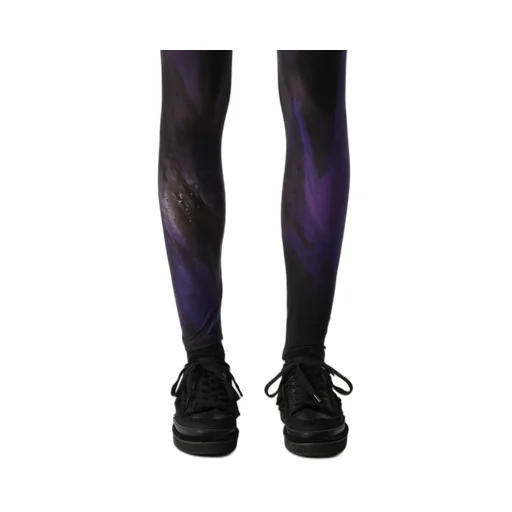 Purple D Pattern Basic Leggings