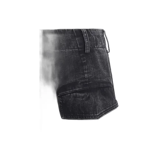 Permanganate Bleached Denim Backside Flared Wide Pants