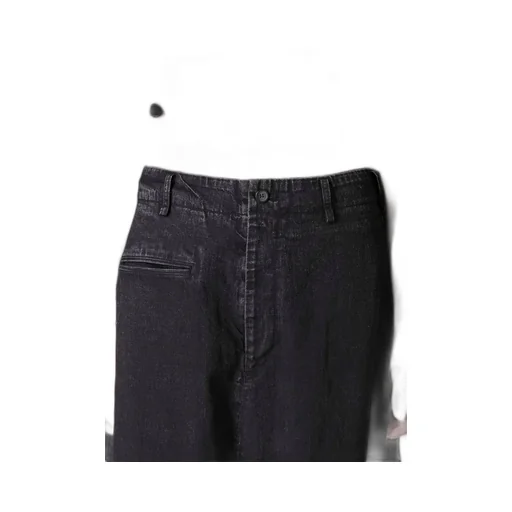 Permanganate Bleached Denim Backside Flared Wide Pants