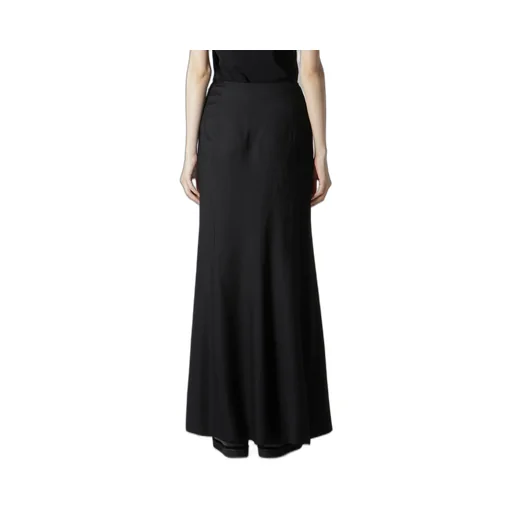 Viscose Twill Diagonal Cutting Long Skirt