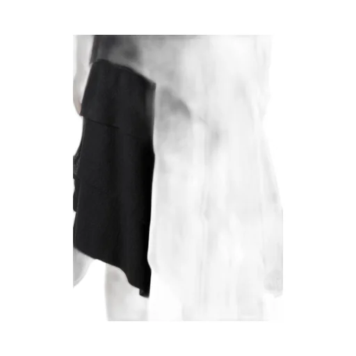 Wool Gauze Tucked Stitch D Skirt