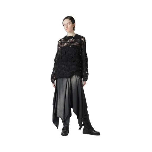 Cu/C Bleached Satin Asymmetric Skirt