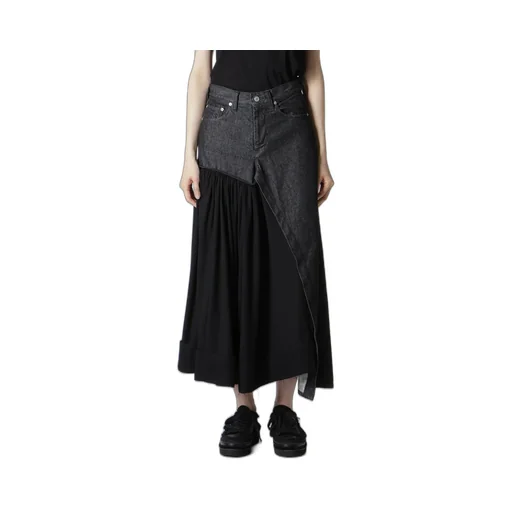 11.5Oz Denim L Cut Off Combination Skirt