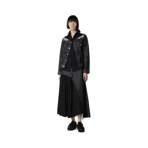 11.5Oz Denim L Cut Off Combination Skirt