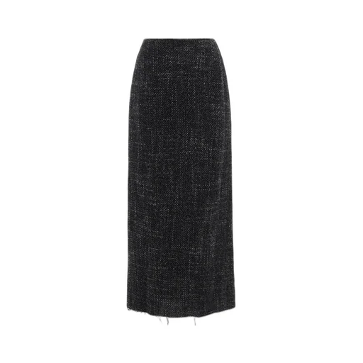 Handmade Tweed Back Zipper Skirt