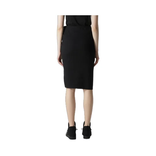 Shrinked Wool Serge Twisted Skirt
