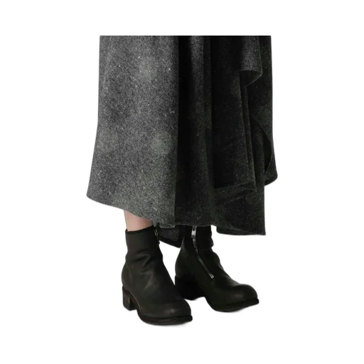 Wool Shadow Dot R Gathered Skirt
