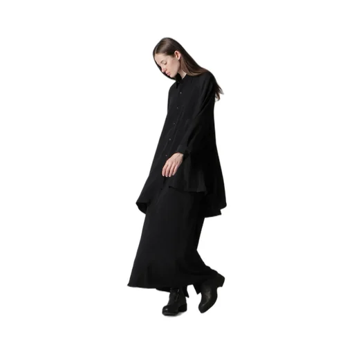 Ta/Pe Crepe De Chine B Draped High Waist Skirt