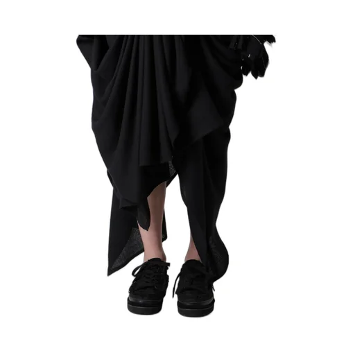 Flannel Box D Gathered Suspender Skirt
