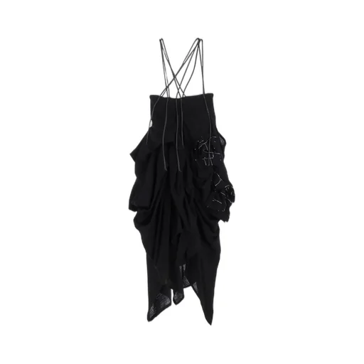 Flannel Box D Gathered Suspender Skirt