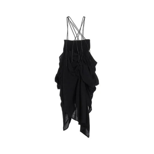 Flannel Box D Gathered Suspender Skirt