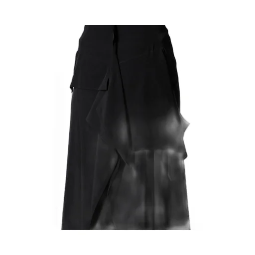 Ta/Pe Crepe De Chine B Draped High Waist Skirt