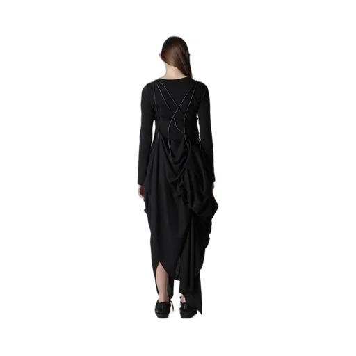 Flannel Box D Gathered Suspender Skirt