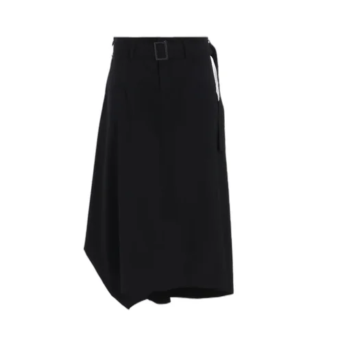 Wool Gabardine Box Skirt