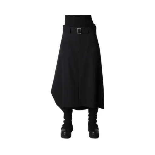 Wool Gabardine Box Skirt