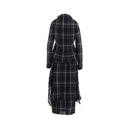 Plaid Pattern Pleats Dress A