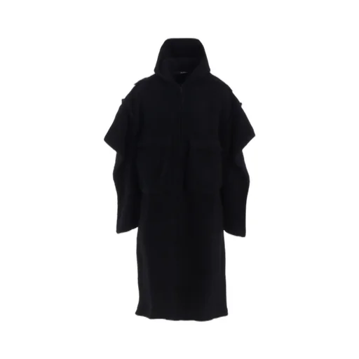 Loop Inlay Sleeve Puff Long Jacket