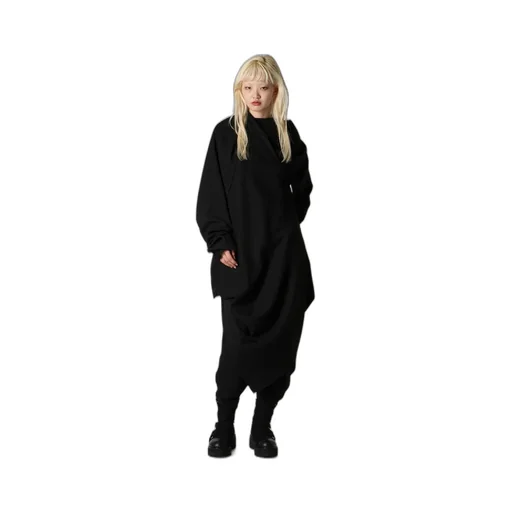 Milled Gabardine Draped Overall