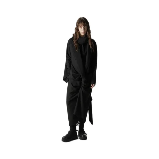 Milled Gabardine Twist Dress With Scarf