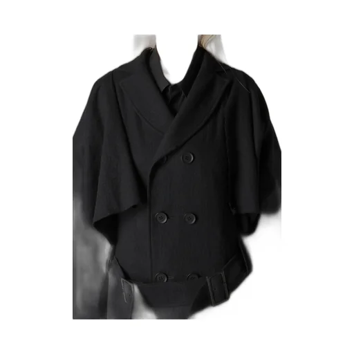 Shrinked Serge Trench Coat With Belt