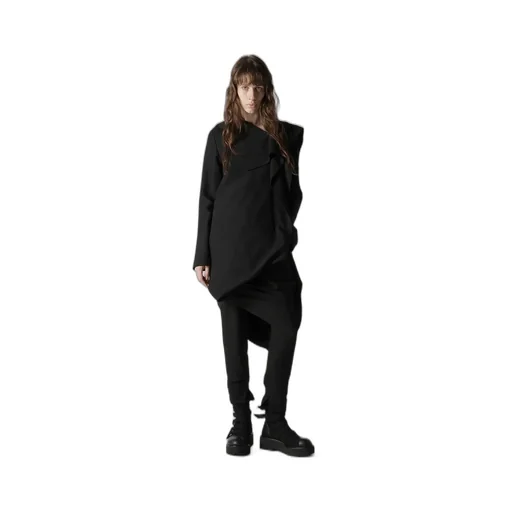 Milled Gabardine Slit Slim Pants