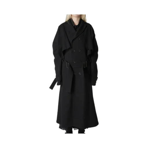 Shrinked Serge Trench Coat With Belt