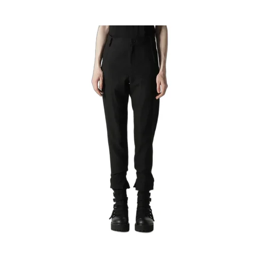 Milled Gabardine Slit Slim Pants