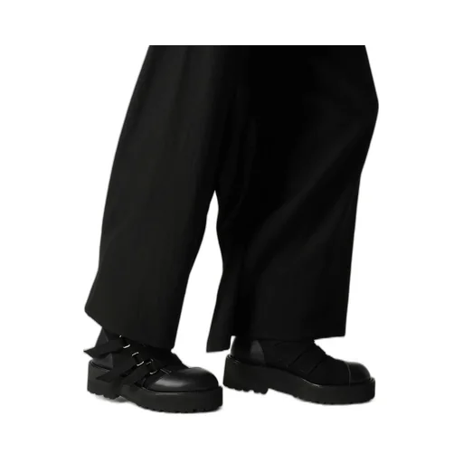 Milled Gabardine Frilled Pants