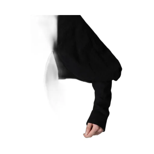 Shrinked Serge Balloon Sleeve Coat