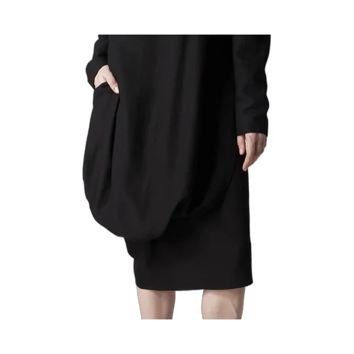Milled Gabardine Twist Dress