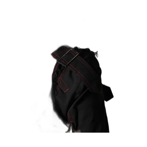 Black Denim Belted Jacket