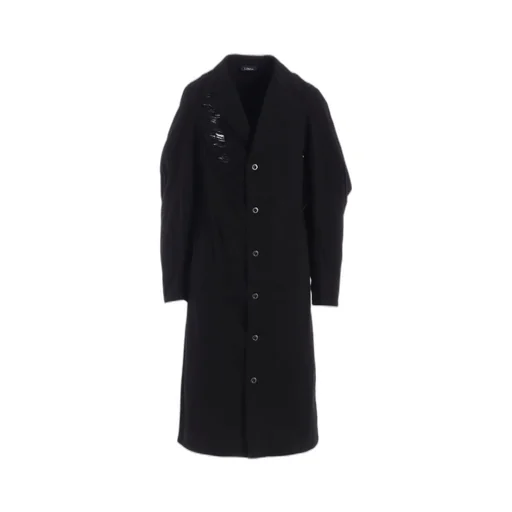 Damaged Denim Designed Sleeve Coat