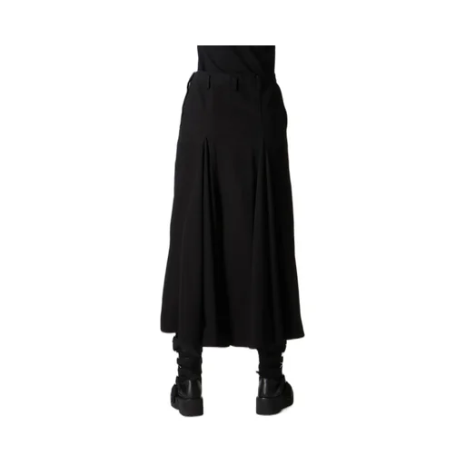 Dameged Denim Paneled Skirt