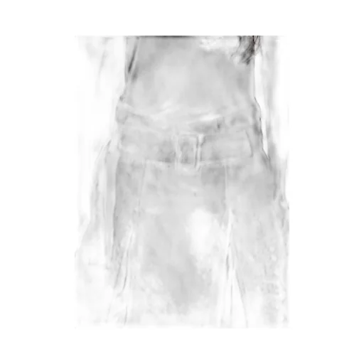 Damaged Denim Belt Balloon Skirt