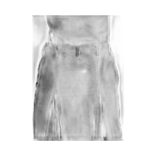 Dameged Denim Paneled Skirt