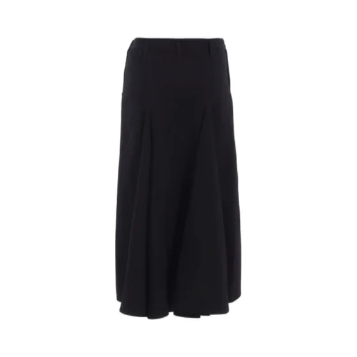 Dameged Denim Paneled Skirt