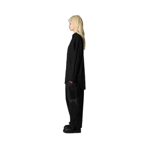 Light Poplin Neck Tuck Shirt