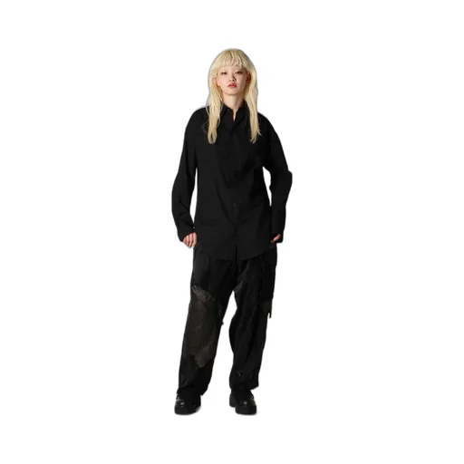 Light Poplin Neck Tuck Shirt