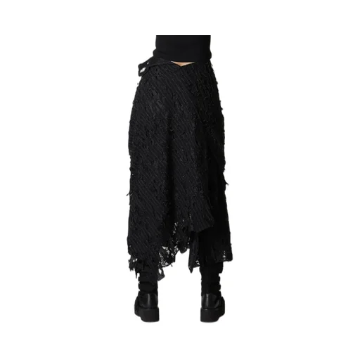 Dameged Stripe Twist Skirt