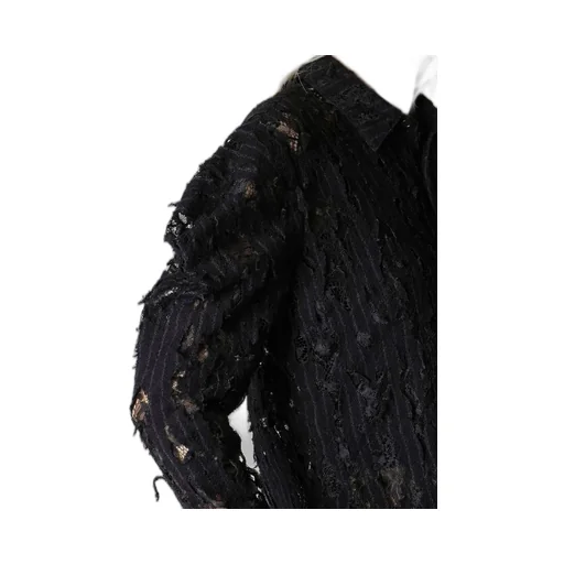 Dameged Stripe Shoulder Puff Shirt