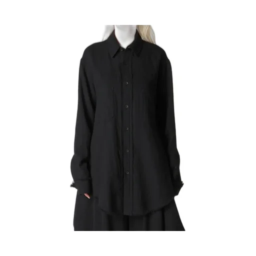 Wool Viyella Hem Puff Shirt