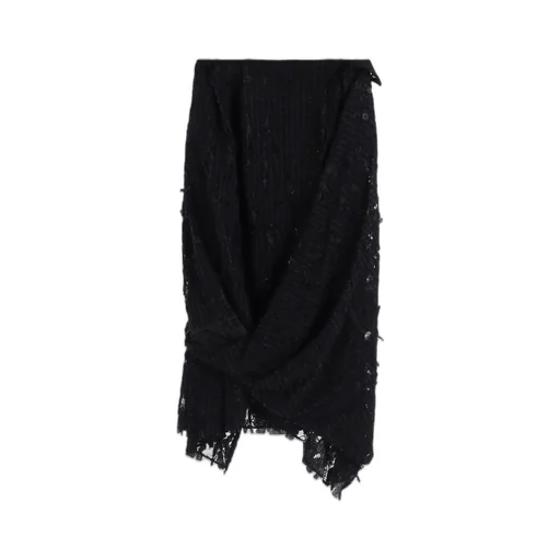 Dameged Stripe Twist Skirt