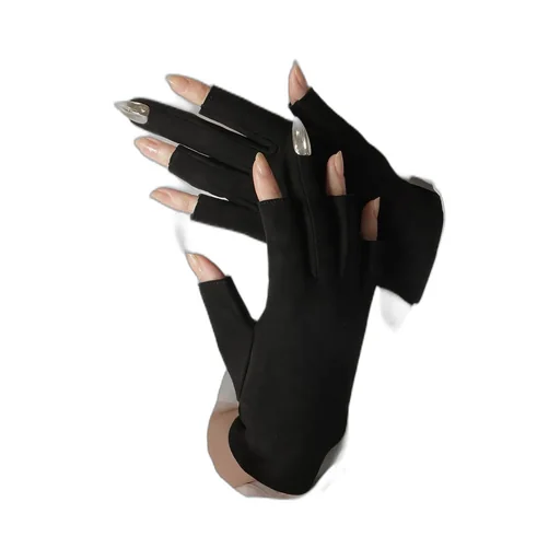 Suede Lamb Skin Middle Finger Nail Glove