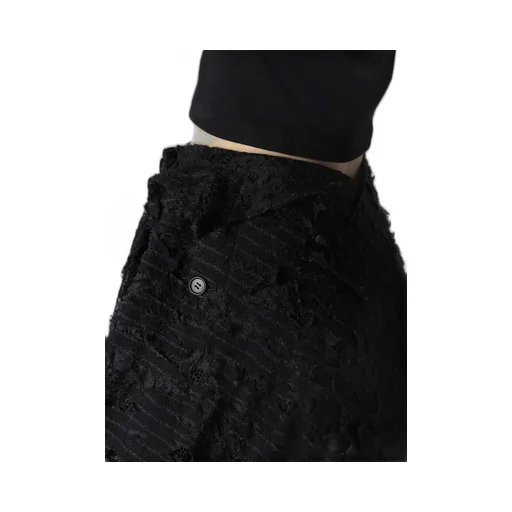 Dameged Stripe Twist Skirt