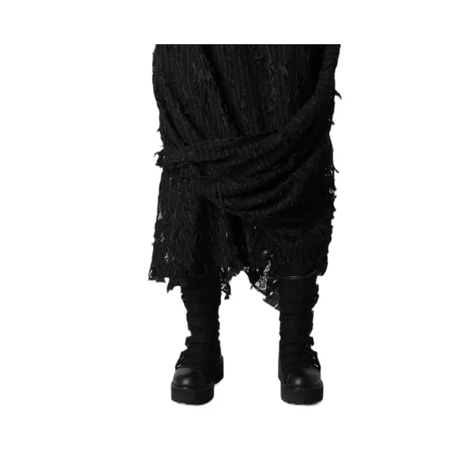 Dameged Stripe Twist Skirt