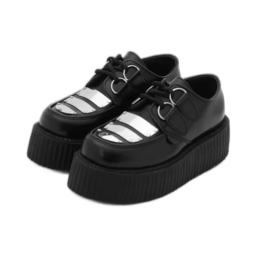Limi Feu×Underground　Black Leather Shoes With Metal Plates
